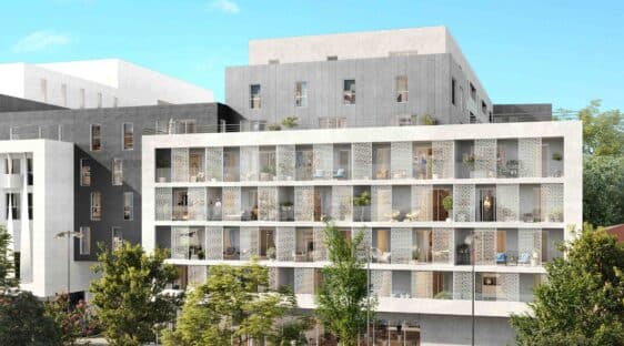 Perspective extérieure résidence seniors Béziers