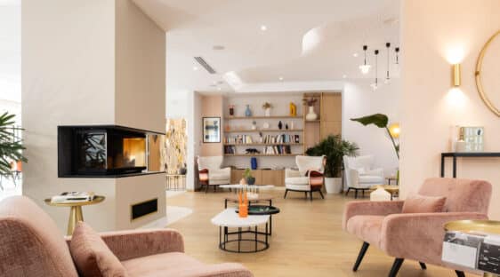 Salon cheminée Aix Rambot